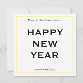 Modern Bold Holiday Card | Custom Text Minimalist  Feestdagenkaart