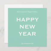 Modern Bold Holiday Card | Custom Text Minimalist  Feestdagenkaart (Voorkant / Achterkant)