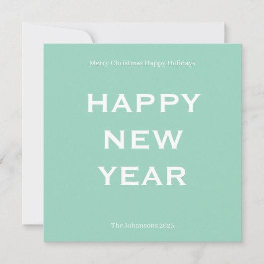 Modern Bold Holiday Card | Custom Text Minimalist  Feestdagenkaart (Voorkant)