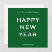 Modern Bold Holiday Card | Custom Text Minimalist  Feestdagenkaart (Voorkant / Achterkant)