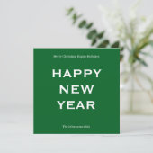 Modern Bold Holiday Card | Custom Text Minimalist  Feestdagenkaart (Staand voorkant)