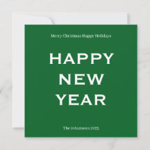 Modern Bold Holiday Card | Custom Text Minimalist 