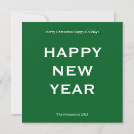 Modern Bold Holiday Card | Custom Text Minimalist  Feestdagenkaart