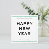 Modern Bold Holiday Card | Custom Text Minimalist  Feestdagenkaart (Staand voorkant)