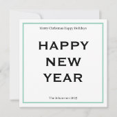Modern Bold Holiday Card | Custom Text Minimalist  Feestdagenkaart (Voorkant)