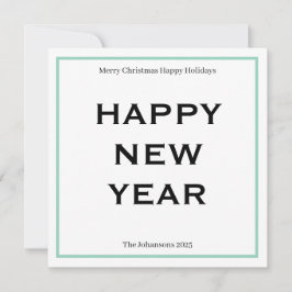 Modern Bold Holiday Card | Custom Text Minimalist  Feestdagenkaart