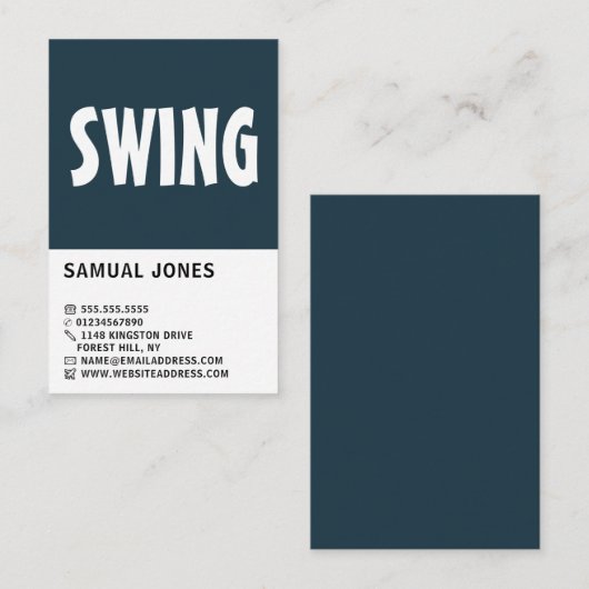 Modern Bold, honkbalspeler, coach Visitekaartje