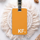 Modern Bold Initial Monogram Heart Personalized Bagagelabel