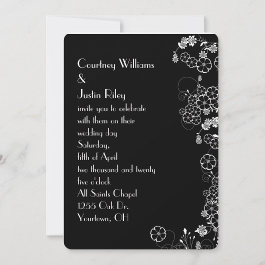 Modern Bold Invite Kaart (Achterkant)