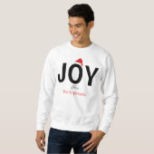 Modern Bold JOY Eenvoudig Elegant Kerstgezin Trui (Voorkant volledig)