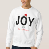 Modern Bold JOY Eenvoudig Elegant Kerstgezin Trui (Voorkant)