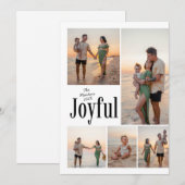 Modern Bold Joyful Feestdagen Familiefoto Feestdagenkaart (Voorkant / Achterkant)