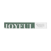 Modern Bold JOYFUL Green Wraparound Address Label (Individueel)