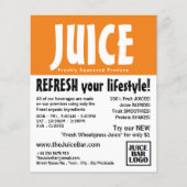 Modern Bold, Juice Bar Advertising Flyer (Voorkant)