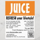 Modern Bold, Juice Bar Advertising Flyer (Voorkant)