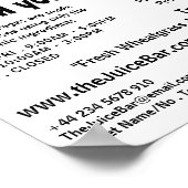 Modern Bold, Juice Bar Advertising Poster (Hoek)