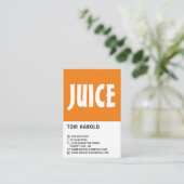 Modern Bold, Juice Bar Visitekaartje (Staand voorkant)