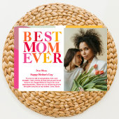 Modern Bold Kleurrijke Beste Moeder Ooit Moederdag Kaart