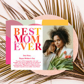 Modern Bold Kleurrijke Beste Moeder Ooit Moederdag Kaart