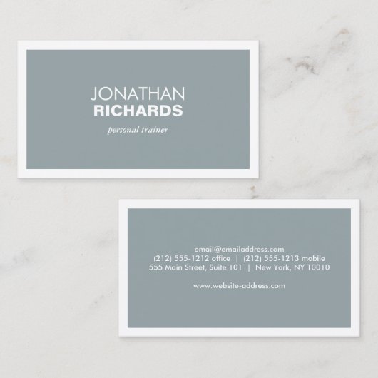 MODERN & BOLD - Leeg/wit Visitekaartje (Voorkant / Achterkant)