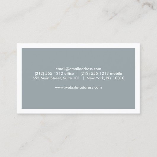 MODERN & BOLD - Leeg/wit Visitekaartje (Achterkant)