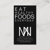 Modern Bold Lemon Nutritionist Healthy Visitekaartje (Achterkant)