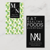 Modern Bold Lemon Nutritionist Healthy Visitekaartje (Voorkant / Achterkant)