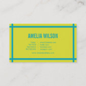 Modern Bold Levendig Blauw en Groen Social Media Visitekaartje (Achterkant)