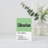 Modern Bold, Librarian Visitekaartje (Staand voorkant)