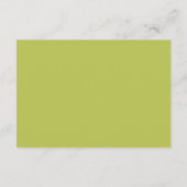 Modern Bold Lime Green Wedding Details Informatiekaartje (Achterkant)