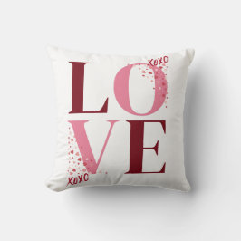 Modern Bold Love XOXO Valentijnsdag Gift Kussen