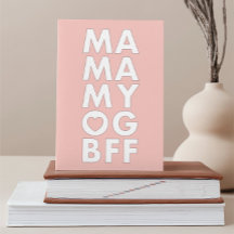 Modern Bold MA MY BFF Tekst Moederdag Kaart