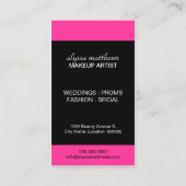 Modern Bold Makeup Artist Monogram Visitekaartje (Achterkant)