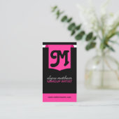 Modern Bold Makeup Artist Monogram Visitekaartje (Staand voorkant)