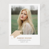 Modern Bold Minimalist Afstudeerder Announcement G Briefkaart (Voorkant)