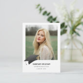 Modern Bold Minimalist Afstudeerder koninklijk Pet Briefkaart (Staand voorkant)