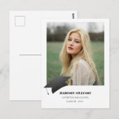 Modern Bold Minimalist Afstudeerder koninklijk Pet Briefkaart (Voorkant / Achterkant)