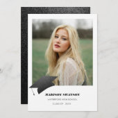 Modern Bold Minimalist Afstudeerder koninklijk Pet Kaart (Voorkant / Achterkant)