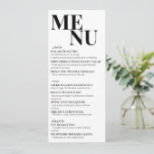 Modern Bold Minimalist Moederdag Brunch Menu (Staand voorkant)