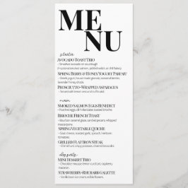 Modern Bold Minimalist Moederdag Brunch Menu