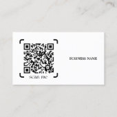 Modern Bold Monogram QR code Navy Blue Consultant Visitekaartje (Achterkant)