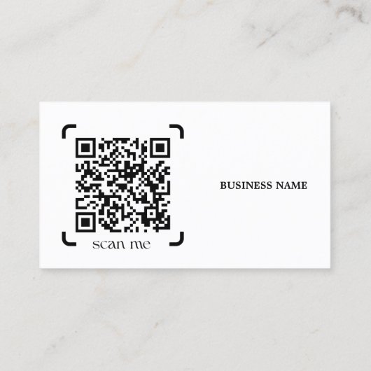 Modern Bold Monogram QR code Navy Blue Consultant Visitekaartje (Achterkant)