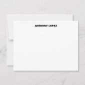 Modern Bold Monogram Zwart Persoonlijk briefpapier Notitiekaartje (Voorkant)