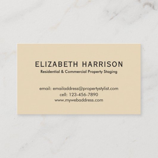 Modern Bold Navy Blauw|Champagne Geometrisch Visitekaartje (Achterkant)