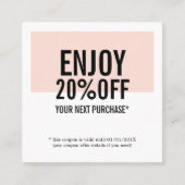 Modern Bold Pastel White Salon Shop Kortingskaartje (Voorkant)