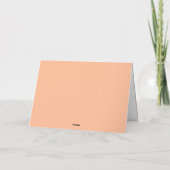 Modern Bold Peach Orange Personalized Bat Mitzvah  Bedankkaart (Achterkant)