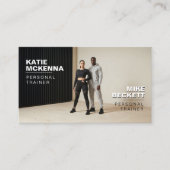 Modern Bold Personal Fitness Trainer Coach Photos Visitekaartje (Voorkant)