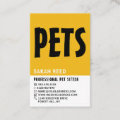 Modern Bold, Pet Sitter Visitekaartje (Voorkant)
