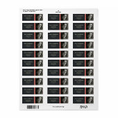 MODERN BOLD PINK BLACK PERSOONLIJK FOTO-ADRES ETIKET (Full Sheet)
