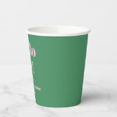 Modern Bold Pink Green 50th Birthday Custom Papieren Bekers (Links)